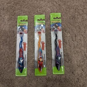 NIP 3 Firefly Avengers Ziggly Soft Toothbrushes Age 3+ Iron Man Captain America